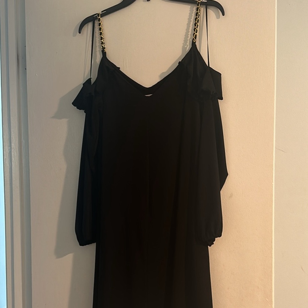 Michael Kors Black Asymmetrical Sleeveless Blouse